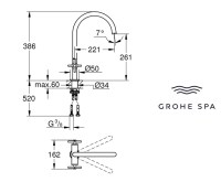 MEDIDAS BIMANDO COCINA ATRIO GROHE SPA